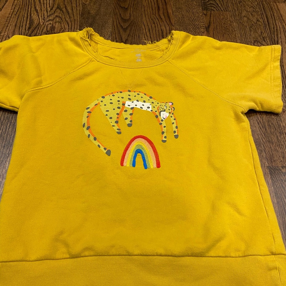 Anthropologie short sleeve sweat shirt size Medium